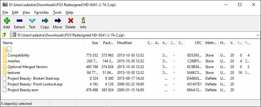 FO3 Redesigned mod structure