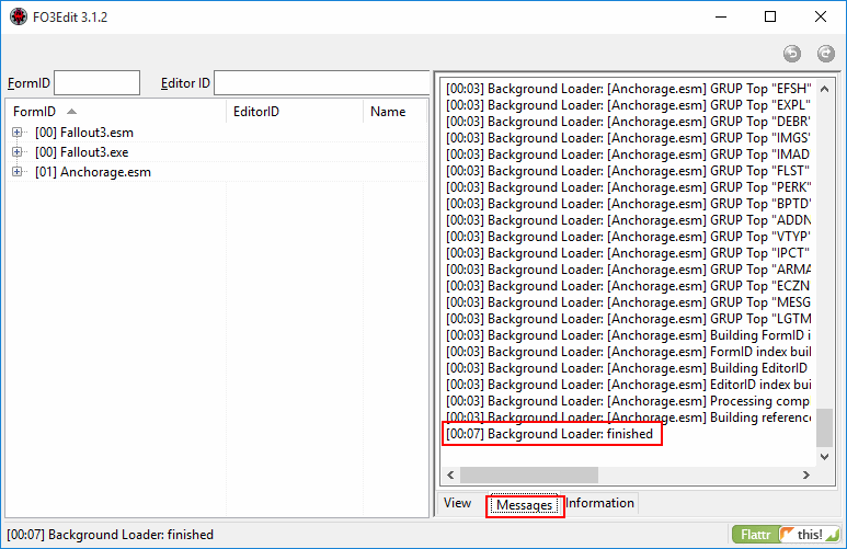 FO3Edit file loaded