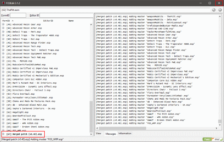 FO3Edit merged patch created