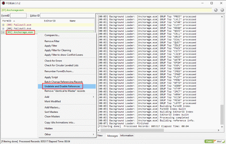 FO3Edit undelete and disable references
