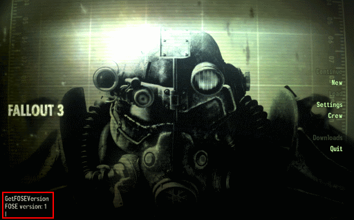 Fallout 3 FOSE installed