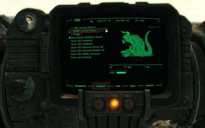 Fallout 3 MMM control panel option