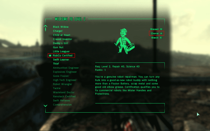 Fallout 3 RobCo Certified perk