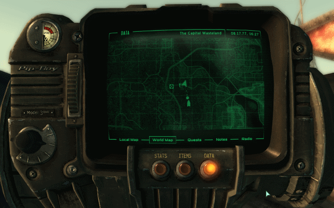 Fallout 3 world map before