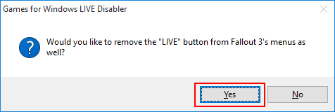 GFWL Remove Fallout 3 buttons