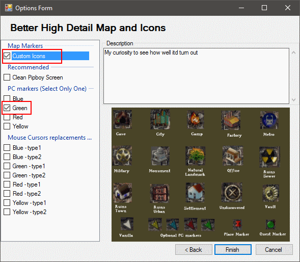 NMM Better High Detail Map and Icons customization options