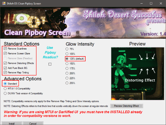 NMM Clean Pip-Boy options