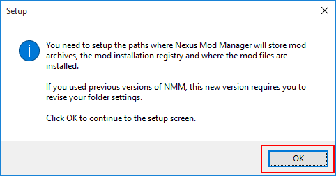 NMM setup paths